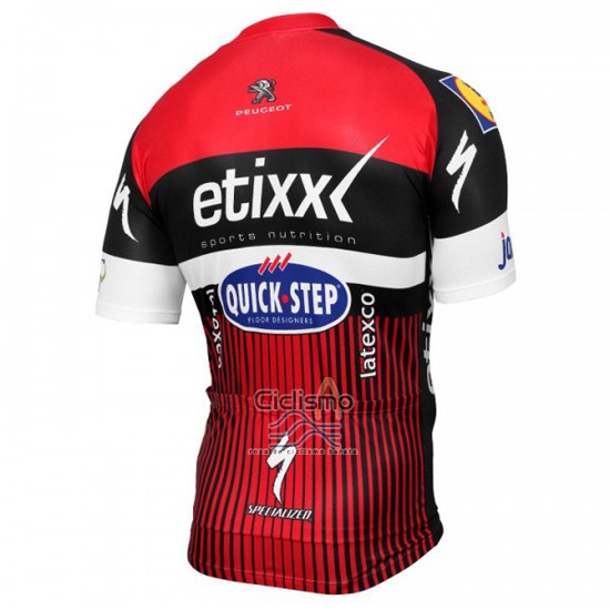 Etixx Quick Step Ropa Ciclismo Culotte Corto 2016 Mangas Cortas Rojo y Negro